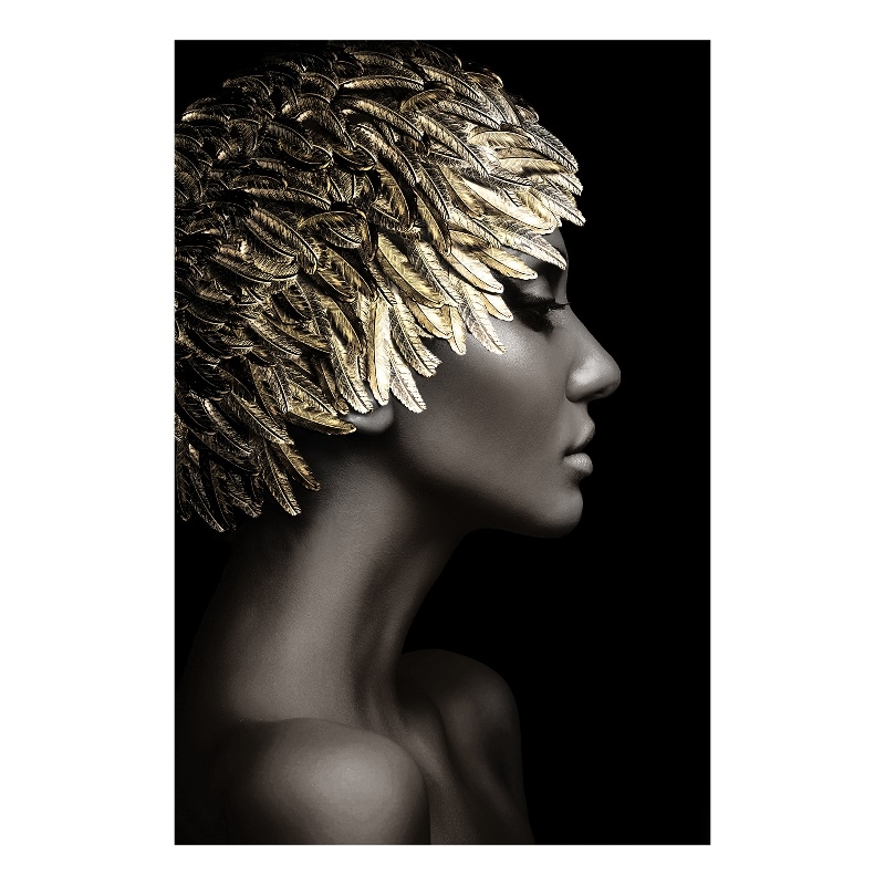 Silent Gold Frameless Tempered Glass Wall Art - 40