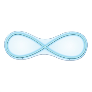 Infinity Neon Sign - 28&quot x 10&quot - Neon Blue - Acrylic - LED Neon Wall Sign