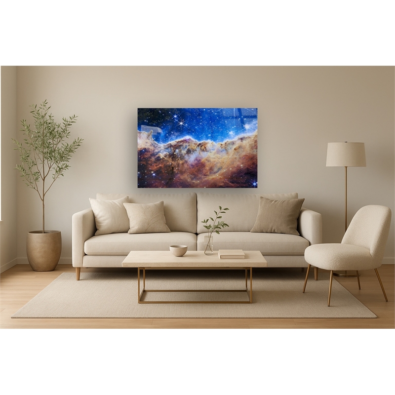 James Webb Carina Nebula I Rhinestones Frameless Tempered - Multicolor