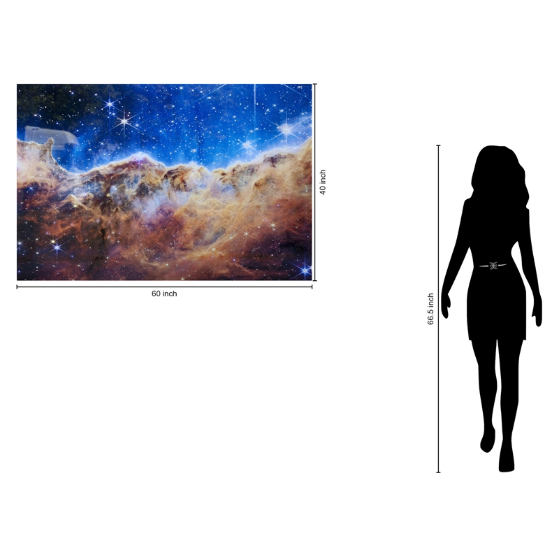 James Webb Carina Nebula I Rhinestones Frameless Tempered - Multicolor