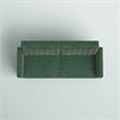 Elara Channel Tufted Transitional Convertible Sofa - Futon in Light Green Velvet
