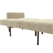 Pin Tufted Transitional Futon in Tan Velvet