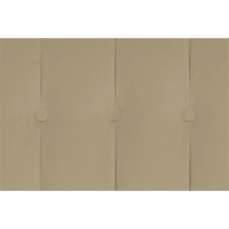 Pin Tufted Transitional Futon in Tan Velvet