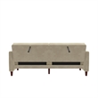 Pin Tufted Transitional Futon in Tan Velvet