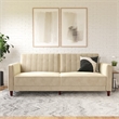 Pin Tufted Transitional Futon in Tan Velvet