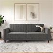 Pin Tufted Transitional Futon in Gray Velvet