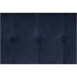 Pin Tufted Transitional Futon in Blue Velvet