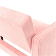 Elara Channel Tufted Transitional Convertible Sofa - Futon in Pink Velvet