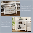 Modern Fluted TV Stand for TVs up to 100 Inch White