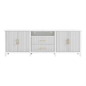 Modern Fluted TV Stand for TVs up to 100 Inch White