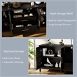 Modern Fluted TV Stand for TVs up to 100 Inch Black