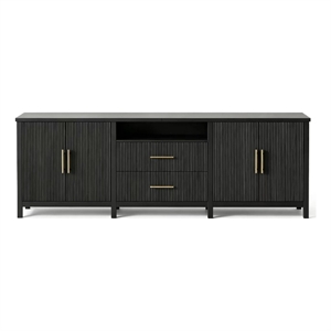 Modern Fluted TV Stand for TVs up to 100 Inch Black