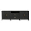 Modern Fluted TV Stand for TVs up to 100 Inch Black