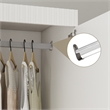 Modern Wardrobe Armoire with 2 Drawers & Hanging Rod White