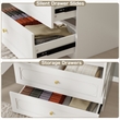 Modern Wardrobe Armoire with 2 Drawers & Hanging Rod White