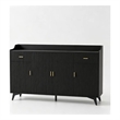 Modern Sideboard Cabinet with 4 Doors & 2 Drawers Black