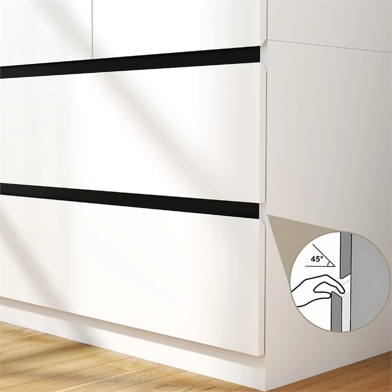Modern Armoire Wardrobe Closet with 2 Doors & 2 Drawers White