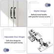 Armoire Closet with Hanging Rod w/ 4 Doors & 2 Drawers White