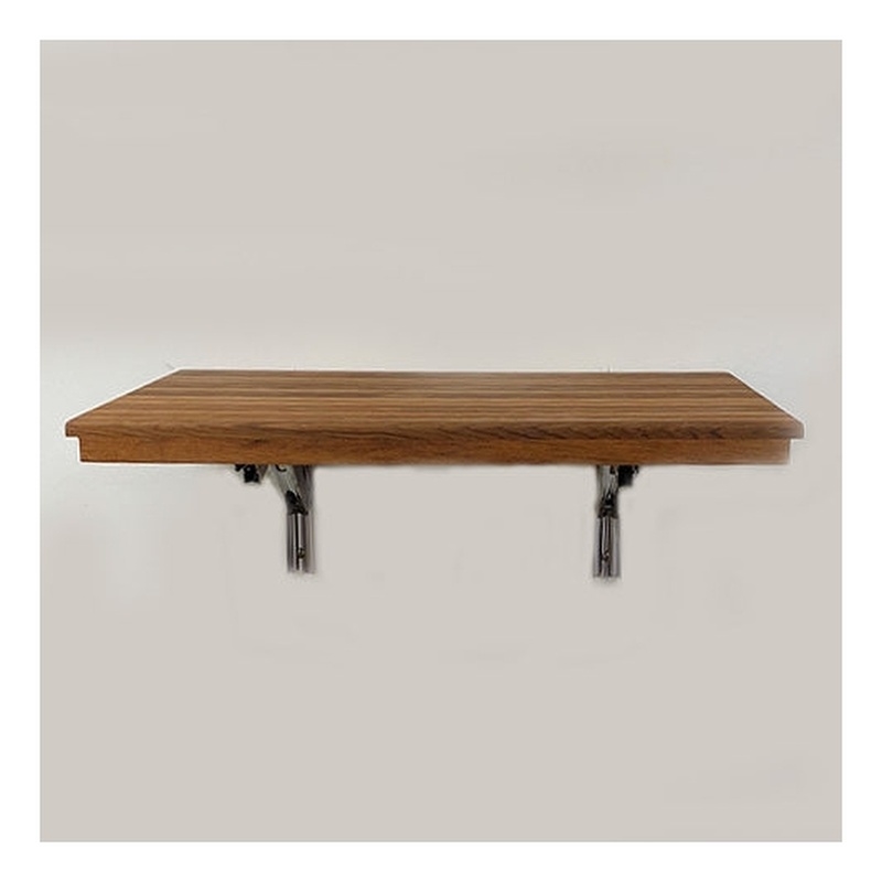 Teakworks4u Wall Mount Teak Wood Folding Bench with Heavy Duty Brackets