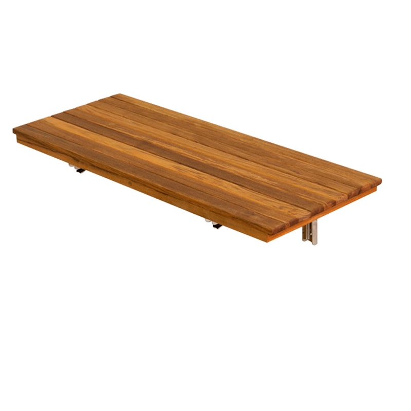 Teakworks4u Wall Mount Teak Wood Folding Shower Bench