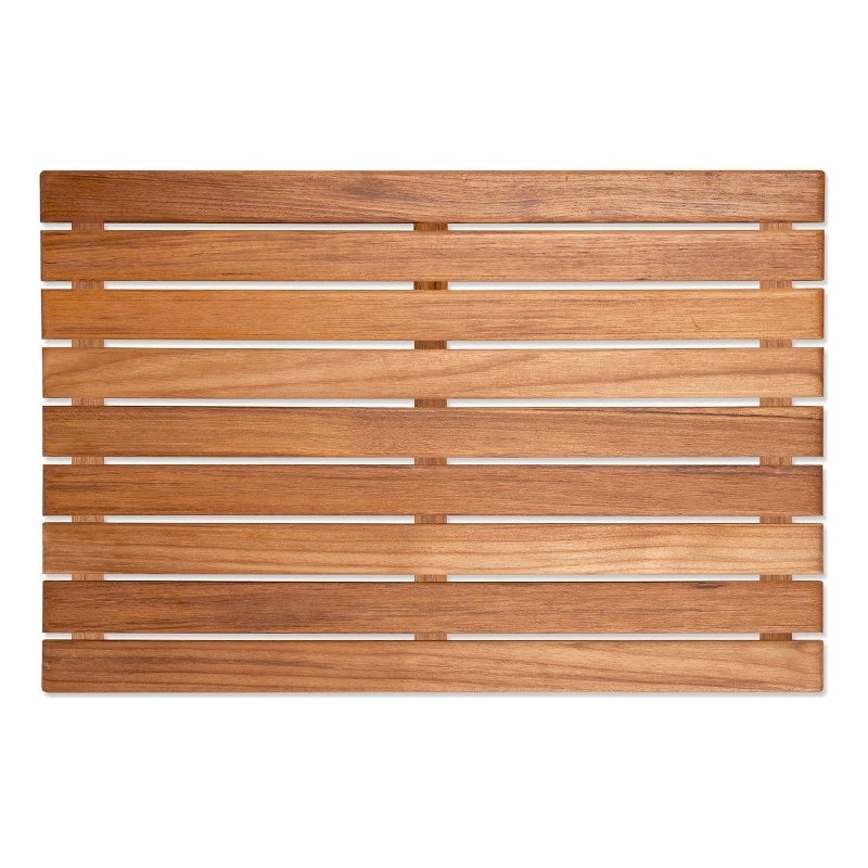 Teakworks4u Shower Mat Unfinished in Teak Wood