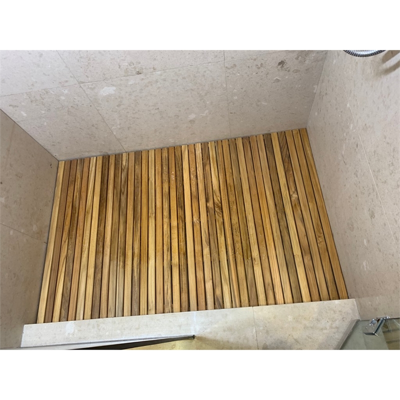 Teakworks4u Shower Mat UnFinished in Teak Wood