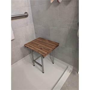 Teakworks4u ADA Compliant Shower Bench w Legs in Teak