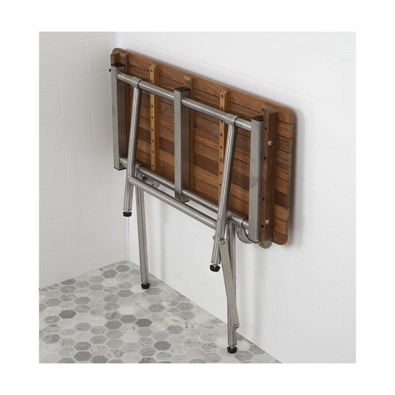 Teakworks4u ADA Compliant Teak Wood Shower Bench w Legs