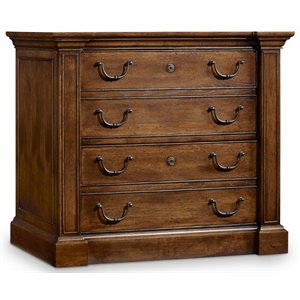 Hooker Furniture Archivist 4 Drawer File Cabinet in Pecan