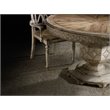 Hooker Furniture Chatelet Round Wood Extendable Dining Table in Vintage White