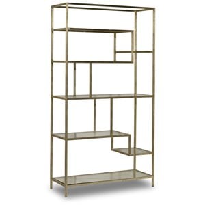 Hooker Furniture 8-Glass Shelves Etagere in Silver