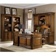 Hooker Furniture Tynecastle Executive Desk in Medium Brown Wood Grain