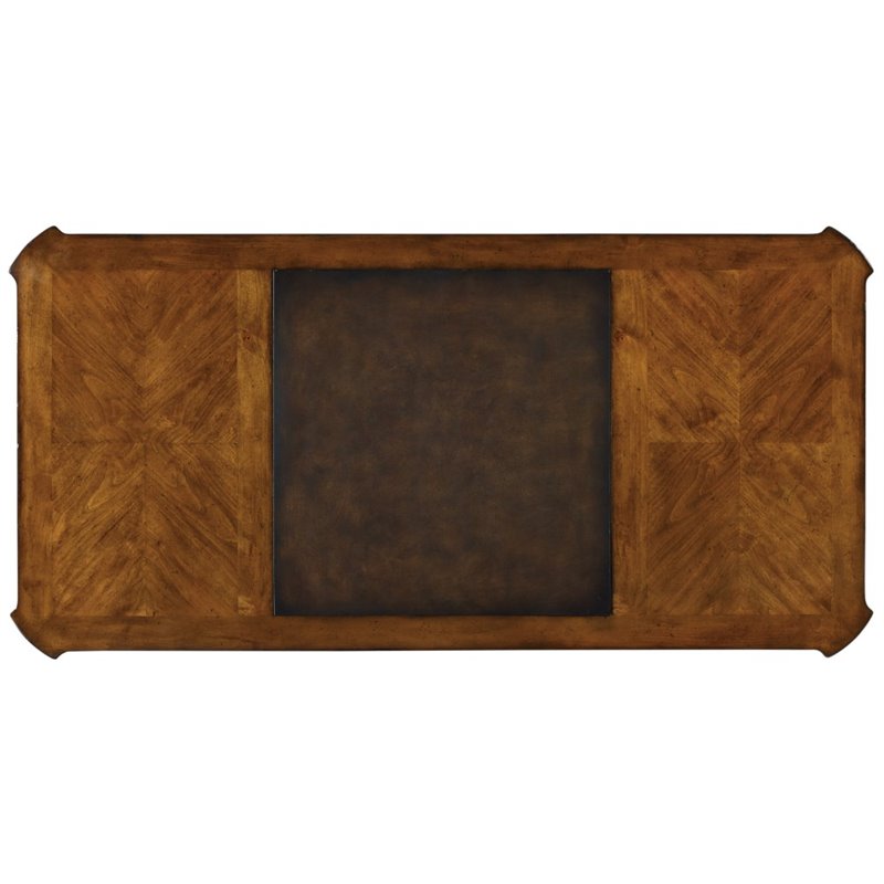 Hooker Furniture Tynecastle Executive Desk in Medium Brown Wood Grain