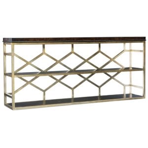 Hooker Furniture Melange Giles Console Table in Dark Wood