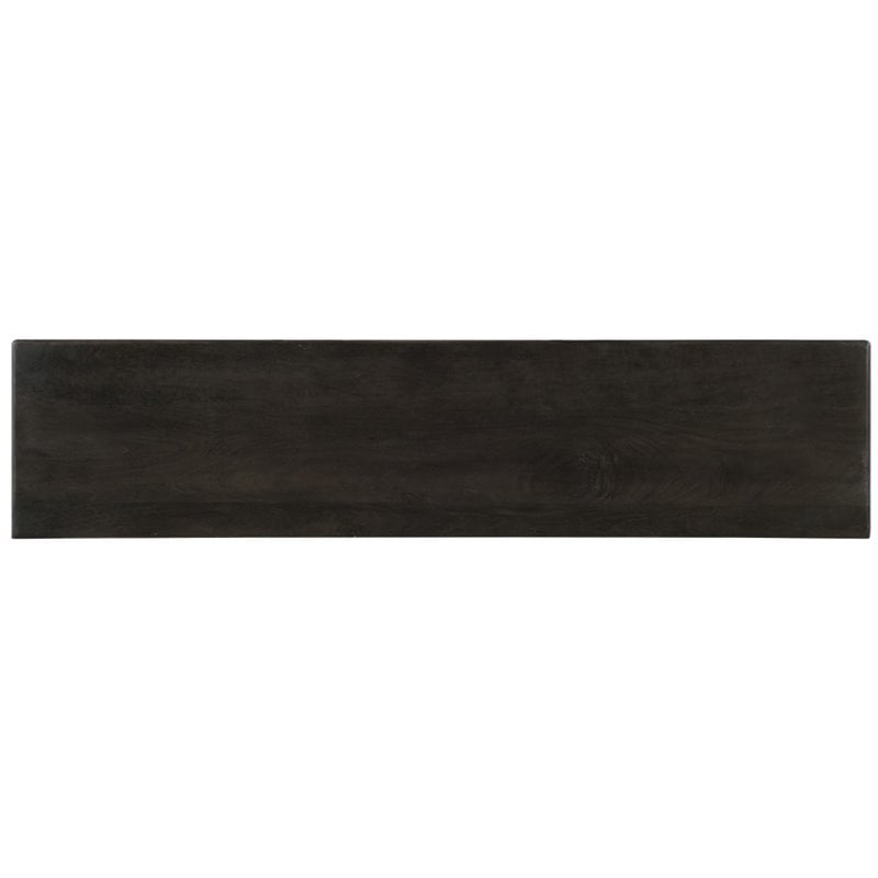 Shimmer 3 Door Wood Credenza in Charcoal and German Silver Finish by Hooker