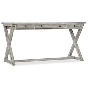 Hooker Furniture Melange Dixon Computer Desk in Distressed Light Gray