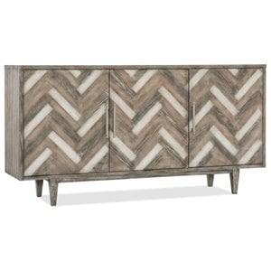 Hooker Furniture Melange Natural Beauty Media Credenza in Medium Wood
