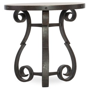 Hooker Furniture Hill Country Luckenbach Metal and Stone End Table