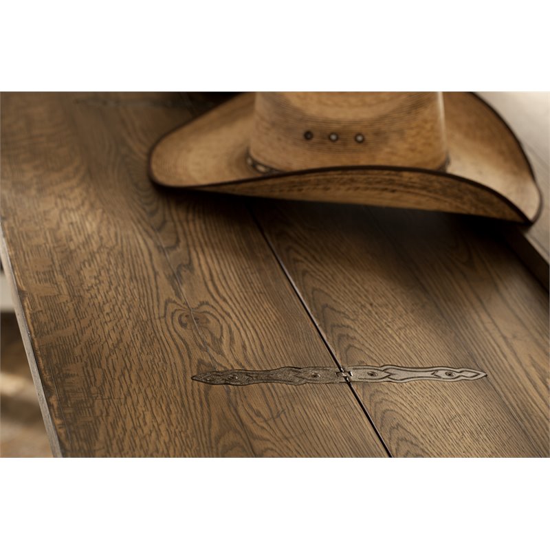 Hill Country Bluewind Flip-Top Console Table in Dark Wood by Hooker Furniture