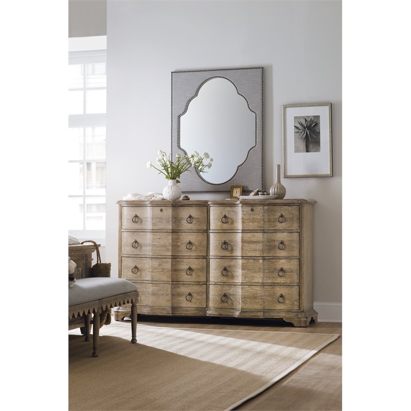 Boheme Adante 8-Drawer Dresser in Light Brown Wood-Grain by Hooker Furniture
