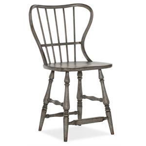 Hooker Furniture Dining Room Ciao Bella Spindle Back Counter Stool-Speckled Gray