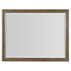 Hooker Furniture Montebello Rectangular Wood Frame Beveled Mirror in Carob Brown