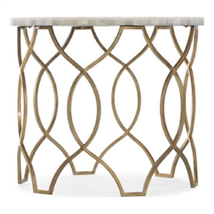 Hooker Furniture Living Room Melange Corrina Round Lamp Table