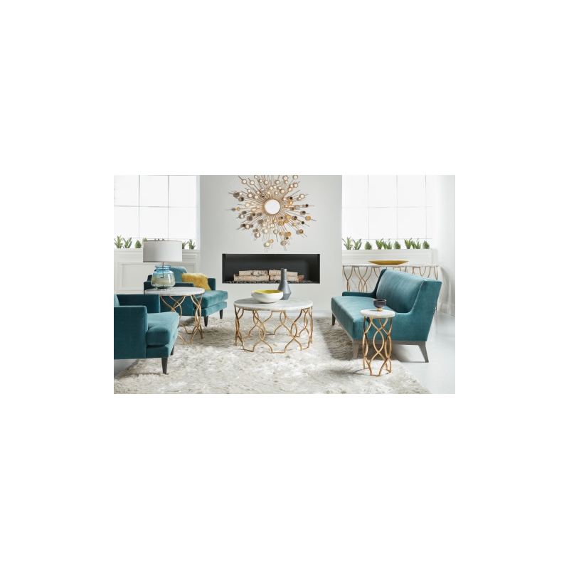 Hooker Furniture Living Room Melange Corrina Round Lamp Table