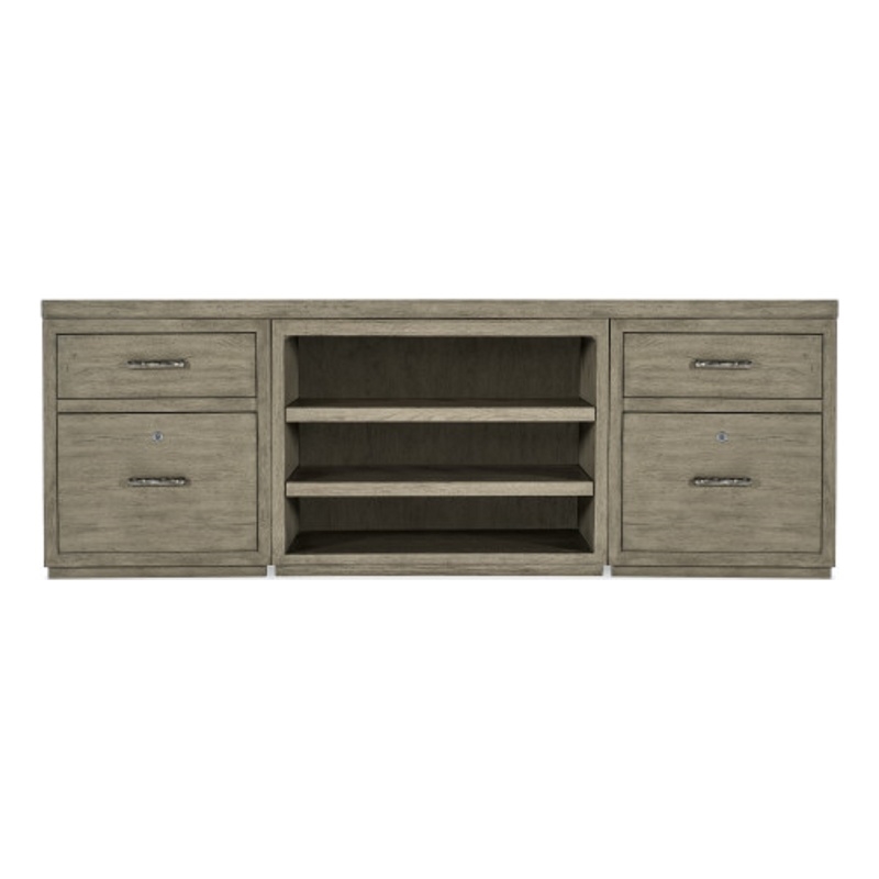 Hooker Furniture Home Office Linville Falls Credenza with Open Desk Cabinet