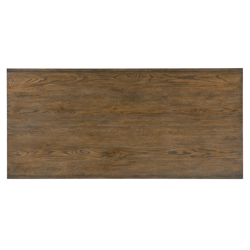 Hooker Furniture Chapman Veneers and Metal Writing Desk in Brown/White