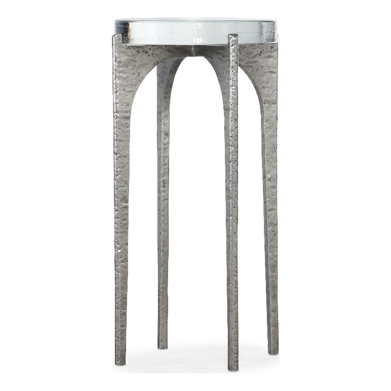 Hooker Furniture Chapman Martini Metal and Glass Table in Silver