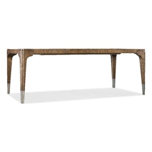 Hooker Furniture Chapman Veneers and Metal Leg Table in Brown/White