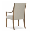 Hooker Furniture Chapman Oak and Fabric Upholstered Arm Chair in Brown White