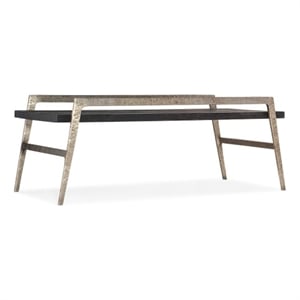 Hooker Furniture Chapman Wood Shou Sugi Ban Rectangle Cocktail Table in Black